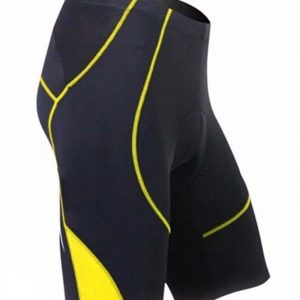 Mens Black Yellow Custom Cycling Short Manufacturer